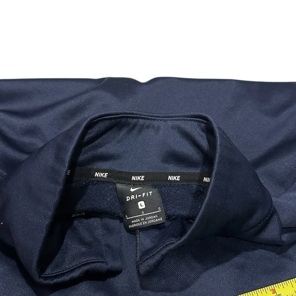 Nike Dri Fit Men’s Middlebury Soccer Quarter Zip Sweatshirt Navy Blue Large